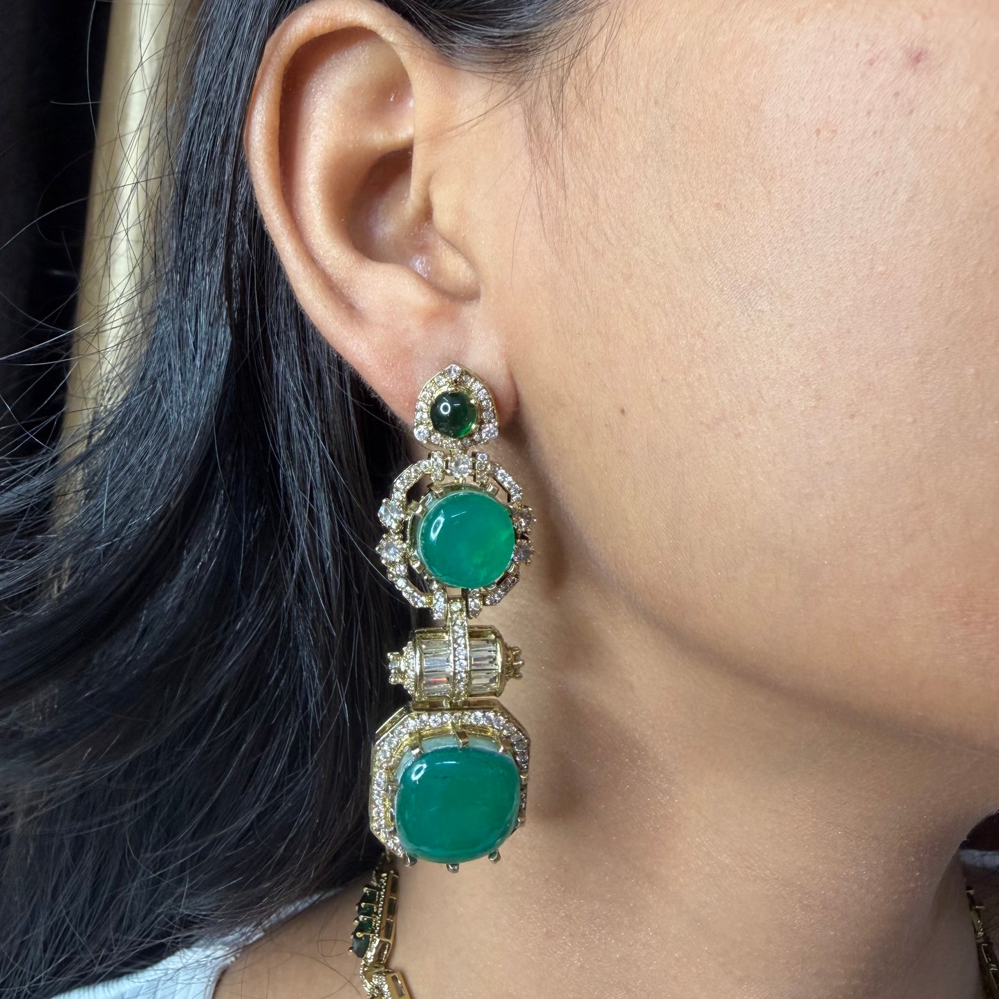Premium Green Stone Choker Necklace