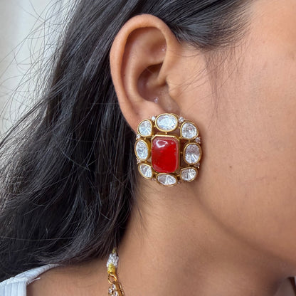 Ruby Floral Moissanite Choker Necklace