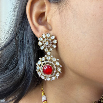 Royal Red Moissanite Choker Necklace
