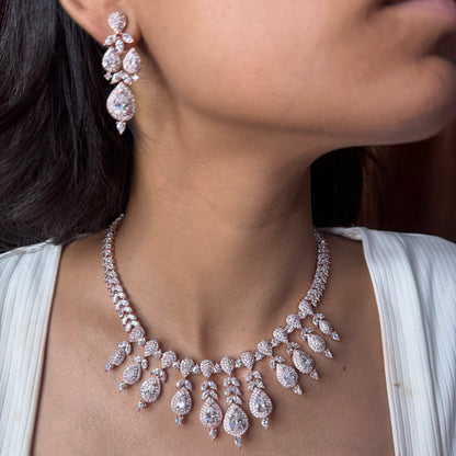 Premium Rose Gold AD Necklace