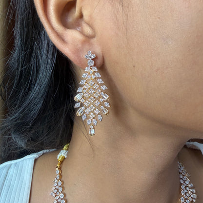Premium Rose Gold AD Bridal Necklace
