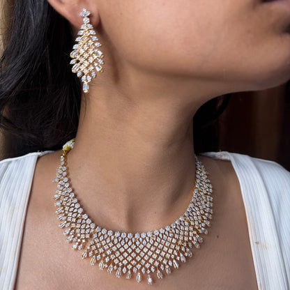Premium Rose Gold AD Bridal Necklace