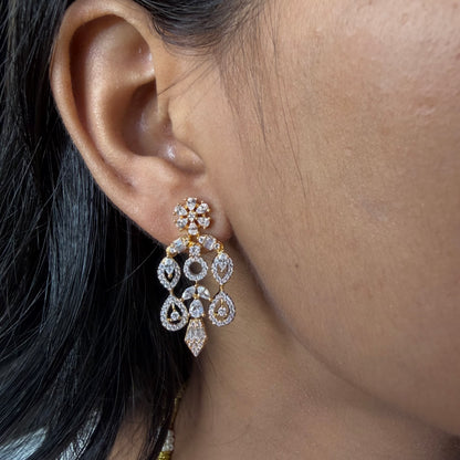 Premium Floral AD Moissanite Necklace