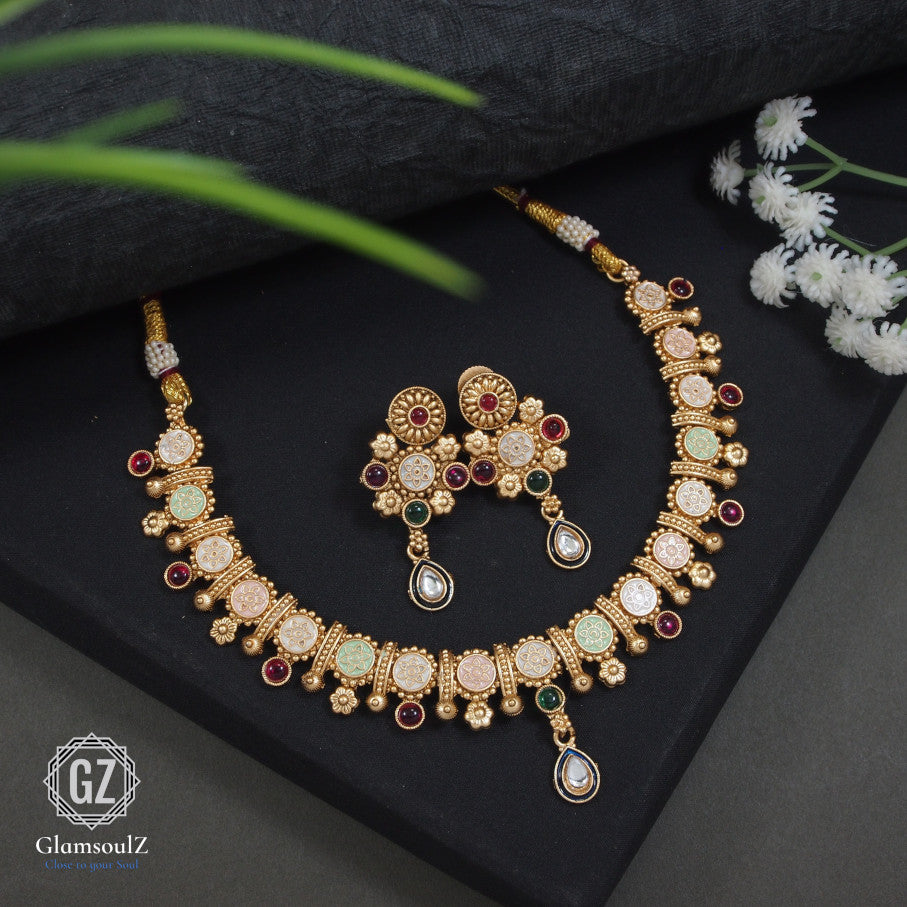 "Royal Charm Rajwadi Necklace Set Collection"