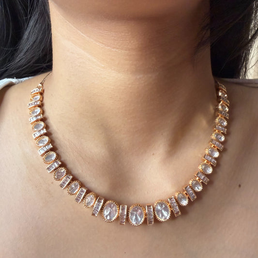 Classic Moissanite Choker Necklace for women by GlamsoulZ