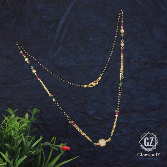 "Elevate your style with our exquisite gold plated Mangalsutra collection at Glamsoulz. Find the perfect blend of tradition and glamour. Shop now!"